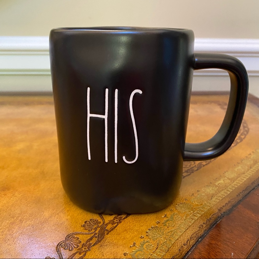 NWOT Hard to Find Rae Dunn HIS Black Coffee Tea Large Mug Cup